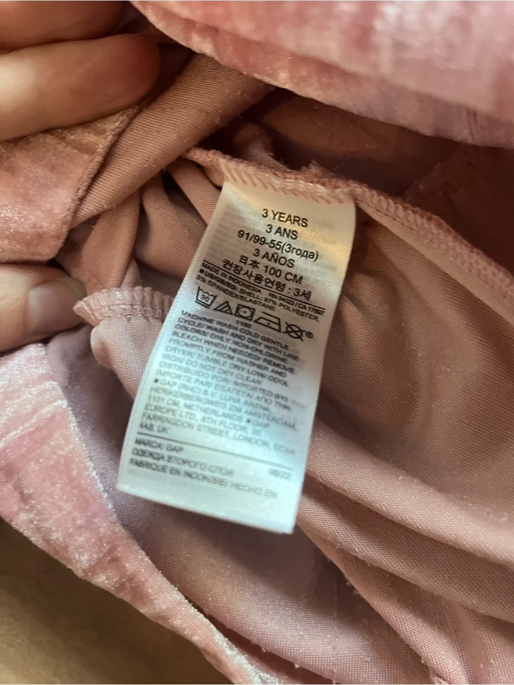 Baby GAP Pink Velour Tiered Ruffle Dress - NWT - size 3T